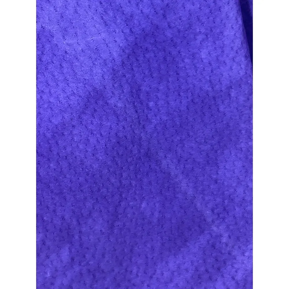 Vintage San Remo Leather Shorts 8 Purple Pleated Long Mom Lined Pebbled Suede